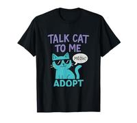 Hablar Gato a mí adopción de Dibujos Animados gráfico Camiseta