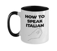 Hablar Italiano Taza Cerámica Tazas Con Asa Taza De Café 330Ml Para Oficina Hogar Amigo