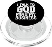 Hablo con Dios y me ocupo de mi Negocio Fe Religiosa Divertida PopSockets PopGrip para MagSafe
