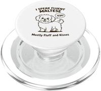 Hablo con Fluidez Maltés Pelusa Y Besos Amante del Orgullo PopSockets PopGrip para MagSafe