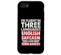 Hablo con fluidez Tres Idiomas inglés Sarcasmo y Angustia Adolescente Carcasa para iPhone SE (2020) / 7/8