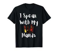 Hablo con mis Manos ASL Sordo Orgullo Inclusivo Diseño Camiseta