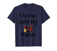 Hablo con mis Manos ASL Sordo Orgullo Inclusivo Diseño Camiseta