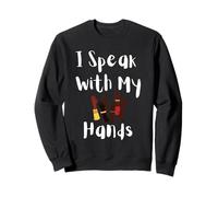 Hablo con mis Manos ASL Sordo Orgullo Inclusivo Diseño Sudadera