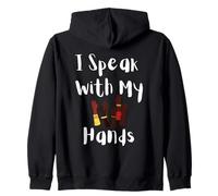Hablo con mis Manos ASL Sordo Orgullo Inclusivo Diseño Sudadera con Capucha