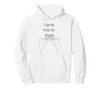 Hablo con mis Manos ASL Sordo Orgullo Inclusivo Diseño Sudadera con Capucha