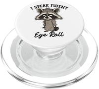Hablo Fluent Eye Roll Raccoon Humor PopSockets PopGrip para MagSafe