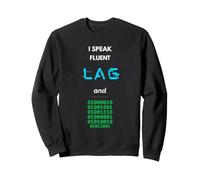 Hablo Fluent Lag y Programador Binario Gamer Codificación Divertido Sudadera