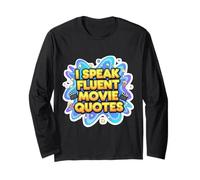 Hablo Fluido Citas De Películas Divertidas Películas Buff Cine Amante Mordaza Manga Larga