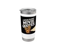 Hablo fluido Citas de películas Funny Movie Lover Crítico de cine Vaso térmico de acero inoxidable de doble pared