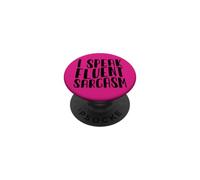 Hablo Fluido Sarcasmo Divertido Ingenioso Dicho Humorístico PopSockets PopGrip Adhesivo