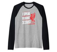 Hablo fluido Scouse Liverpool Inglaterra Liverpudlians Divertido Camiseta Manga Raglan