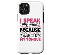 Hablo mi mente porque duele morderme la lengua Carcasa para iPhone 11 Pro
