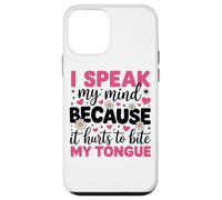 Hablo mi mente porque duele morderme la lengua Carcasa para iPhone 12 mini