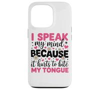 Hablo mi mente porque duele morderme la lengua Carcasa para iPhone 13 Pro