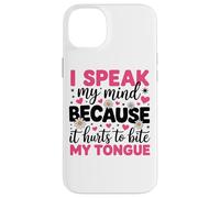 Hablo mi mente porque duele morderme la lengua Carcasa para iPhone 14 Plus