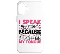 Hablo mi mente porque duele morderme la lengua Carcasa para iPhone 16 Plus