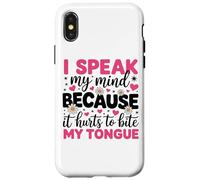 Hablo mi mente porque duele morderme la lengua Carcasa para iPhone X/XS