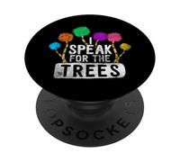 Hablo por los árboles Conciencia del Día de la Tierra Hippie Inspiración PopSockets PopGrip Adhesivo