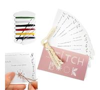 HABNI 1 Pieza Mini Libro de Costura Creativo, Juego de Tarjetas para Mejorar Habilidades, Bordado y Técnicas - Portátil