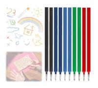 HABNI 10 Piezas Recambios Boligrafos Borrables, para Bolígrafos Legami, Recambios Borrables Canetas, Punta 0,7 mm,Envase Blister(2 Negro+ 2 Azul Oscuro +2 Azul Brillante+ 2 Rojo+2 Verde)