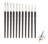 HABNI 11 Piezas pinceles pintura acrilica, pinceles acuarela, Juego Profesional de Detalle Fino Acrilico para Artistas, Óleo, Acuarela, Miniatura, Modelo, Pintura Facial, manicura, Principiantes