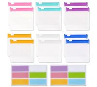 HABNI 12 Pcs Bolsas para Pastillas Contiene Pegatinas del Mismo Color Pequeño Pastillero Diario Bolsas De Píldoras Transparentes De Plástico Reutilizables para Viaje Pastillero
