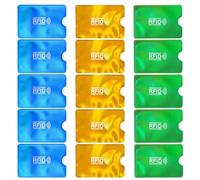 HABNI 15 Pcs Estuches para Tarjetas con Bloqueador RFID Crédito Estuches con Bloqueo RFID Titular De Protección De Tarjetas RFID Prevención De Robo De Identidad para Mujeres Y Hombres 3 Colores
