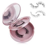 HABNI 2 Pares Pestañas Postizas Magnéticas Naturales Efecto 3D. Ojos Reutilizables Kit con Aplicador, Magnetic Lashed Imantadas, sin Pegamento ni Delineado, Fácil Colocación,Extension,Lifting