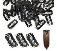 HABNI 40 Piezas Clip De Peluca Pinzas Pelo Pequeñas Clip De Metal Extensión De Cabello Trenzado 6 Dientes En Forma De U Pinza Pelo Hair Clips Peluca De Silicona De Metal Para Pelucas De Mujer