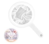 HABNI 400 Mallas Colador De Cocina Multiuso De Tela 24Cm, Colador Ultrafino De Malla De Nailon Con Asa,Mango De Plástico Ergonómico,Para Filtrar Zumos, Café, Miel, Té