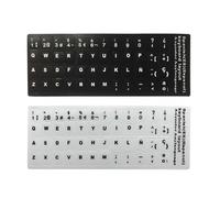 HABNI 6 Pcs Pegatinas Para Teclado Español De Repuesto Adecuadas Para Cualquier Teclado Estándar De Computadora Portátil(Negro Y Blanco Mate)