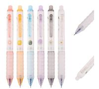HABNI 6 Piezas Bolígrafo Borrable, Azul, Stylo Effacable Stylo Gel Effaçables Pointe 0,5 mm, Encre Gel Effaçable, Stylos à Bille avec Gomme pour Fournitures Scolaires