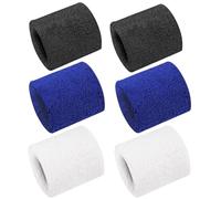 HABNI 6 Piezas Muñequera Deportiva Sudor Muñequera Tenis Elástica Muñequeras Absorbentes Baloncesto Muñequeras Gym Banda De Sudor Para La Muñeca Para Hombre Y Mujer Para Ejecutar Fútbol Fitness