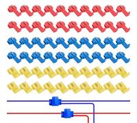 HABNI 60 Piezas Conector Rama, Conectores De Empalme De Crimpado Alambre De Cable Rápido Aislado For Coche Motocicleta La Conexión De Cable (Rojo, Azul, Amarillo)