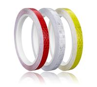 HABNI Cinta Reflectante Adhesiva,3 Rollo 1Cm*8M Cinta Adhesiva Luminosa,Cinta Reflectante Autoadhesiva,Etiqueta Reflectante,Adhesivo Protección Reflectante,Para Vehículos,Bicicletas,Cascos,Mochilas,Ro
