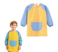 HABNI Delantal Pintura Niños Bata De Pintura Para Niños Delantal Para Niños Traje De Pintor Para Niños De 5 A 8 Años Delantal De Pintor Con 1 Bolsillos Bata De Pintor Con Mangas Largas