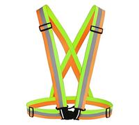 HABNI Fluorescente Chaleco Reflectante Alta Visibilidad Tirantes Reflectantes De Seguridad Elástica Ajustable Accesorios De Seguridad Per Attivitdall'Aperto Corsa Dos Colores