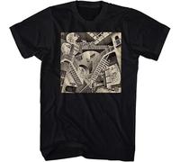 Habo Line Relativity Abnormal Laws of Gravity Art Artist MC Escher Adult T Shirt tee Black S