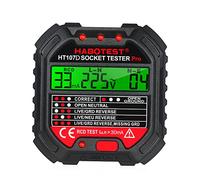 HABOTEST GFCI Outlet Tester with Voltage Display 90-250V Socket Tester Automatic Electric Circuit Polarity Detector de voltaje Breaker Finder HT107D