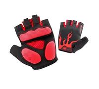 Habrur Guantes Ciclismo Guantes Bicicleta Guantes Bici Guantes De Equitación Antideslizante Camping Senderismo Guantes Gimnasio Fitness Deportes Bicicleta Medio Dedo Guante (Color : Rosso, Size : M)