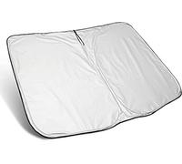 HABURN Parasol Parabrisas Delantero Coche Anti UV Rayos para Peugeot Partner II Tepee 2012-2018 (Phase II, 2012), Plegable Protector Solar Paraguas Giratorio Mejorada Sombrill,Silver