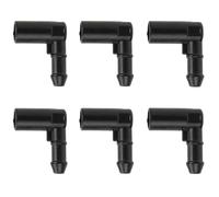 HABVPU 6 Piezas Conector Tubo Limpiaparabrisas Coche Compatible con, Repuesto Manguera Lavaparabrisas 13171805 1452941, Negro