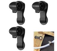 HABVPU Pack de 3 Clip Magnético para Tubo de Hidratación, Soporte de Manguera Universal para Bolsa de Agua de Mochila, Abrazadera Extraíble para Ciclismo, Running y Senderismo, Negro