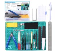 Habwea 26 Piezas Juego de Herramientas Modelismo Gundam Model Kit Model Making Tool Set,Herramientas Básicas de Modelador para Reparación y Fijación