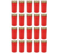 HAC24 20 Grablicht Brenner Nr. 3 Rojo Con Tapa Altarkerze 50h