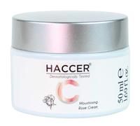 Haccer Rose Moisturizing Daily Skin Cream 50 ml - Agua de rosas natural - Hidratante, Hidratante, Nutritiva y Revitalizante Crema para la Piel