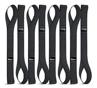 Haccoplanet 8 Correas de Amarre Suaves para Motocicleta, 1.6 x 17 Pulgadas, Resistencia a la Rotura de 10000 Libras, Trabillas de Amarre Resistentes para asegurar ATV, UTV, Dirt Bike, césped y Equipo