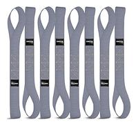 Haccoplanet 8 Correas de Amarre Suaves para Motocicleta, 1.6 x 17 Pulgadas, Resistencia a la Rotura de 10000 Libras, Trabillas de Amarre Resistentes para asegurar ATV, UTV, Dirt Bike, césped y Equipo