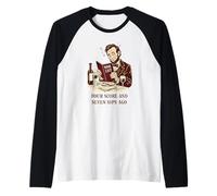 Hace Cuatro partituras y Siete sorbos Funny Abe Lincoln Wine Camiseta Manga Raglan
